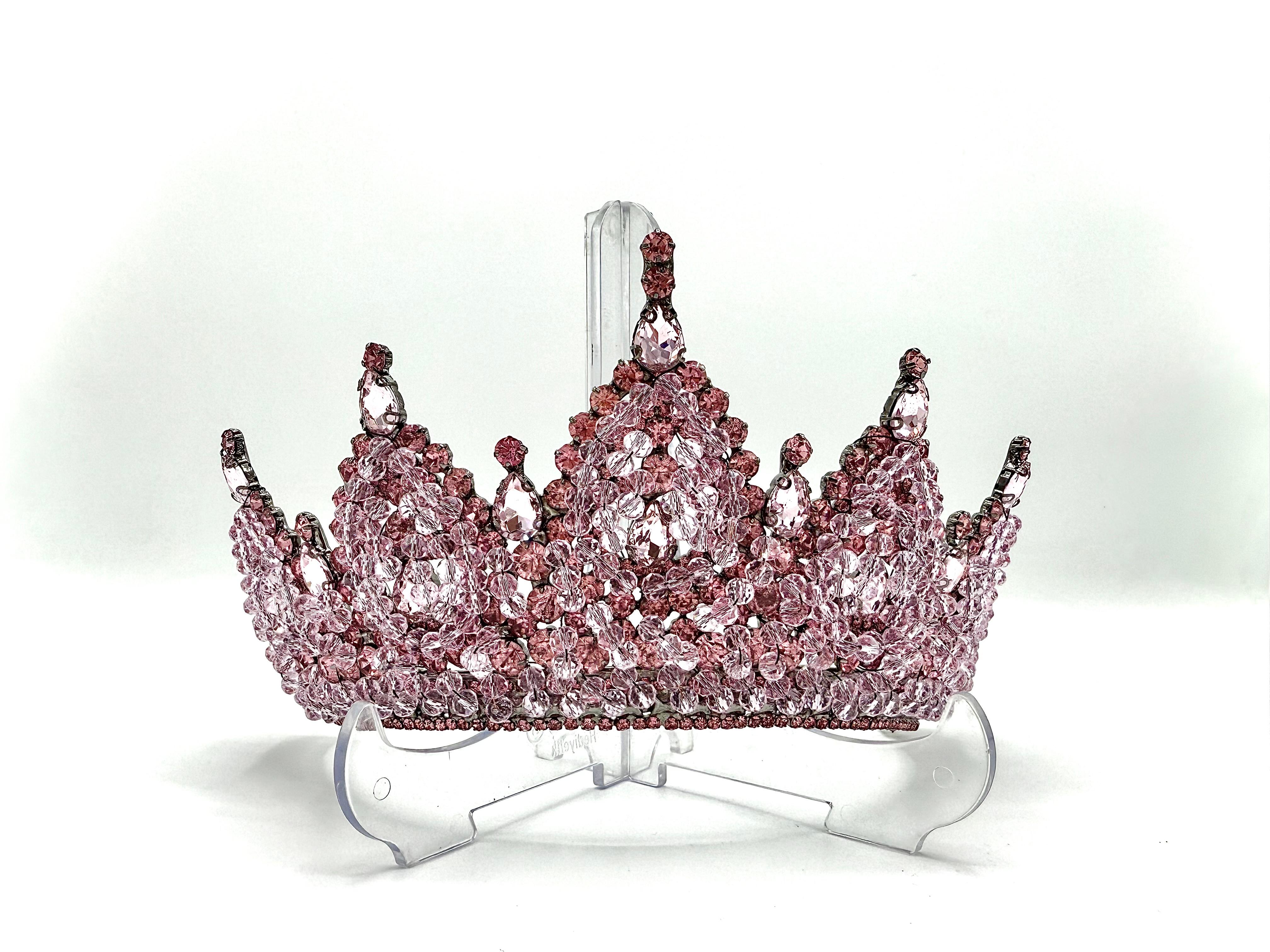 Crystal Beaded Drop Sultan Crown - 2