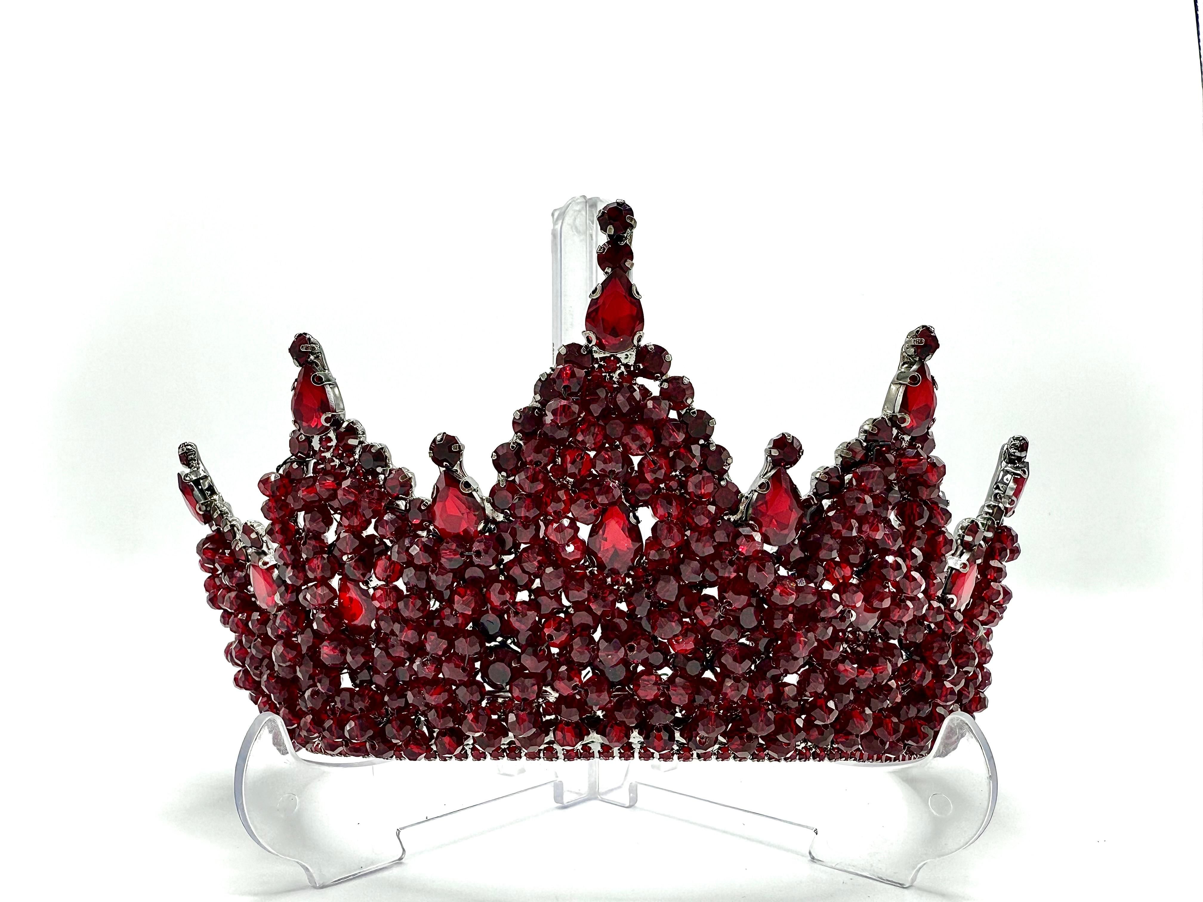 Crystal Beaded Drop Sultan Crown - 1
