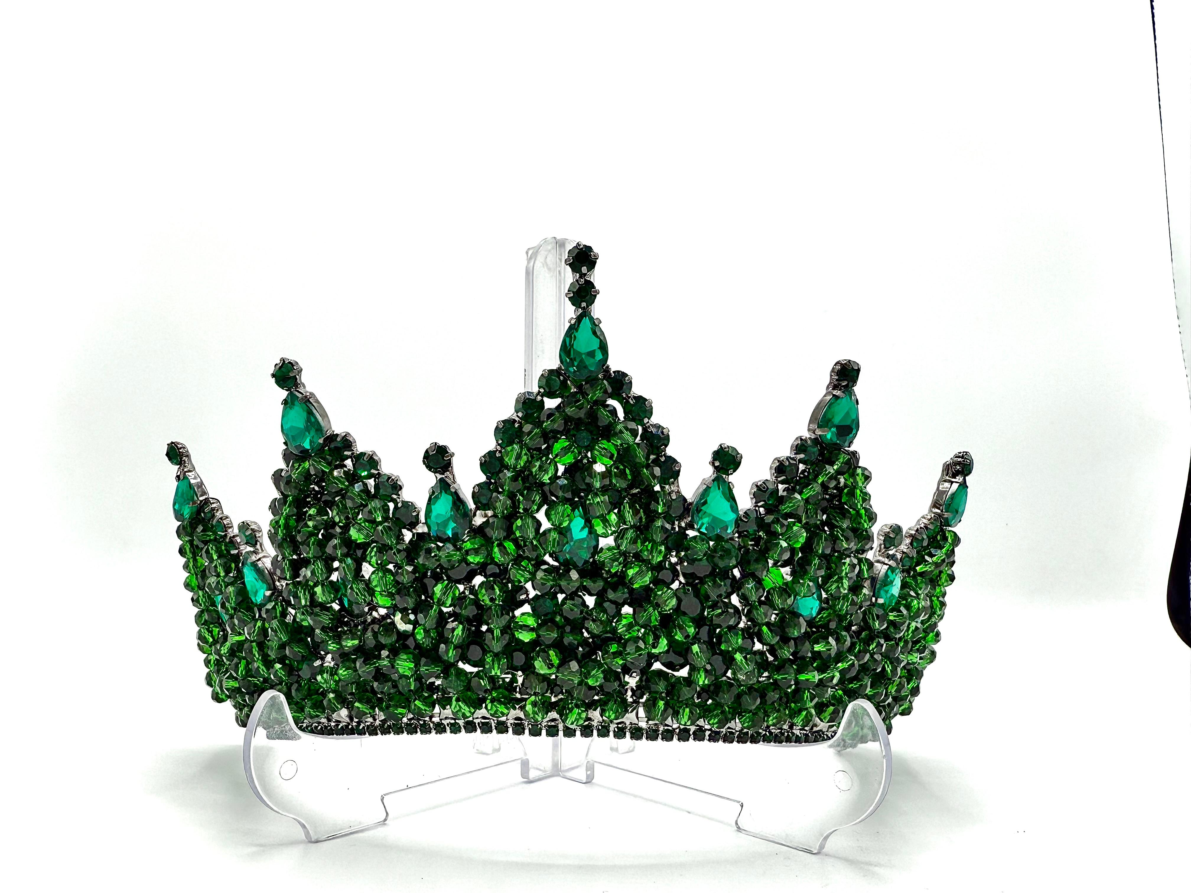 Crystal Beaded Drop Sultan Crown - 3